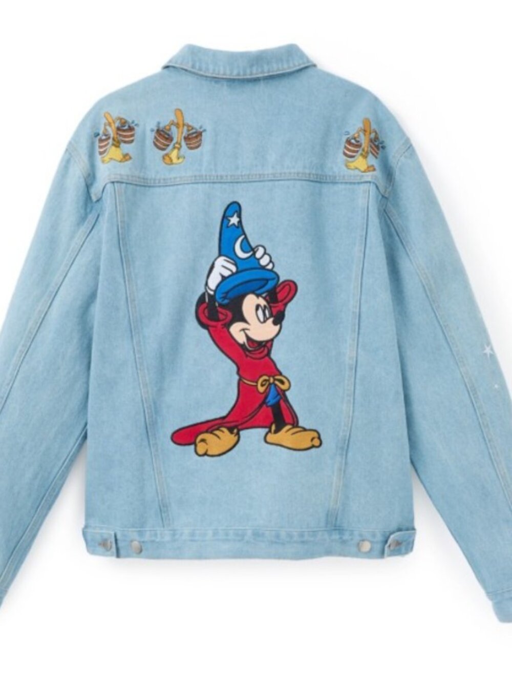 Disney Fantasia Sorcerer Mickey Jean Jacket Denim Jacket Embroidered